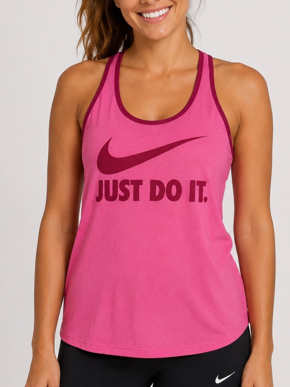 Nike Women’s Dri-FIT Just Do It Racerback Tank Top Pink Size Large NWT